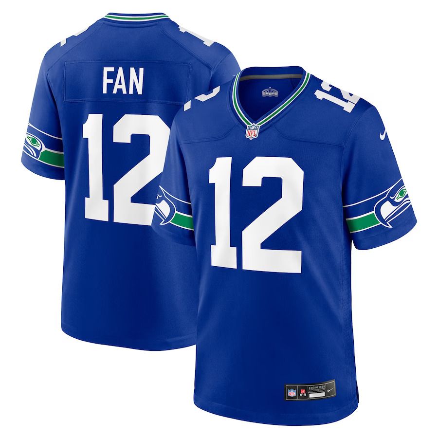 Men Seattle Seahawks #12 12th Fan Nike Royal Throwback Player Game NFL Jersey->seattle seahawks->NFL Jersey
